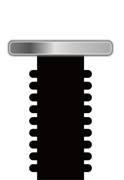 ネジ頭のイメージ（低頭）