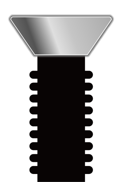 ネジ頭のイメージ（皿）